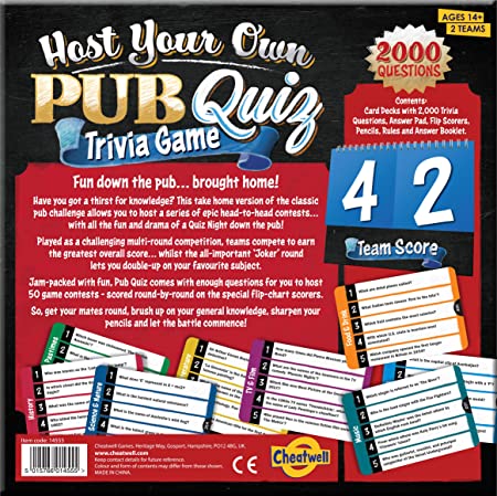 HOST YOUR OWN PUB QUIZ – Rainbow Education